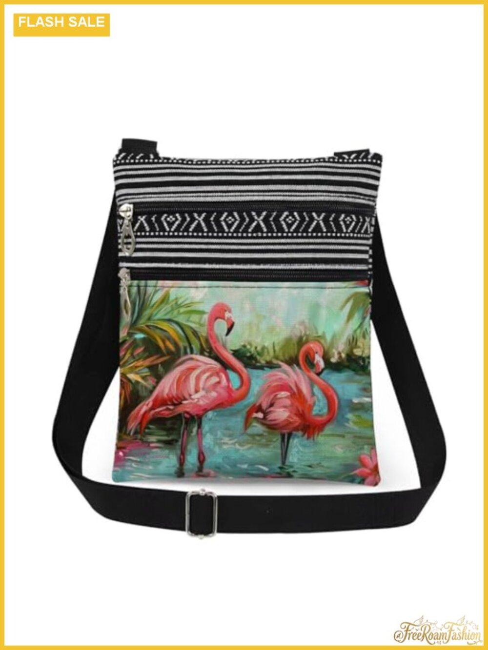 Polyester Crossbody Bag Adjustable Strap Dual Pocket